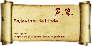 Pajevits Melinda névjegykártya